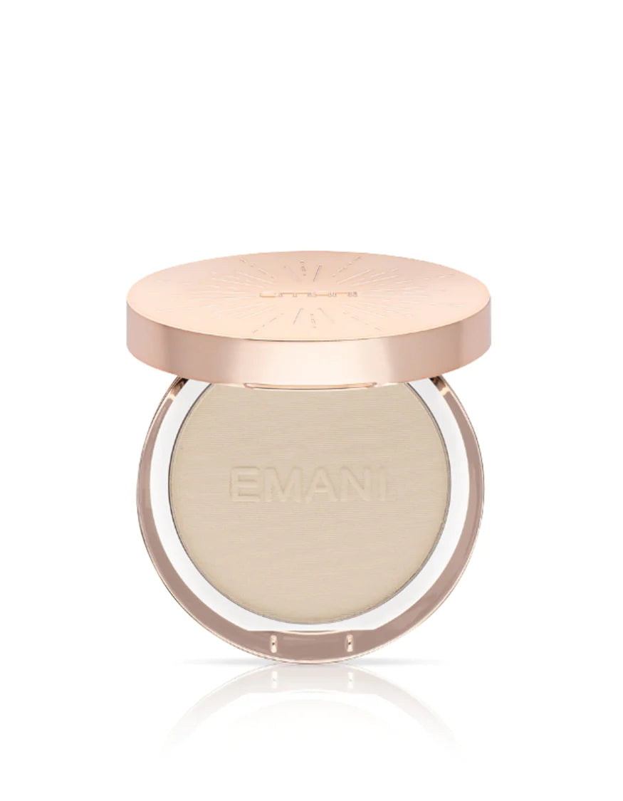 EMANI matizuojantis kompaktinis mineralinis makiažo pagrindas „Flawless Matte Foundation“, 12 g