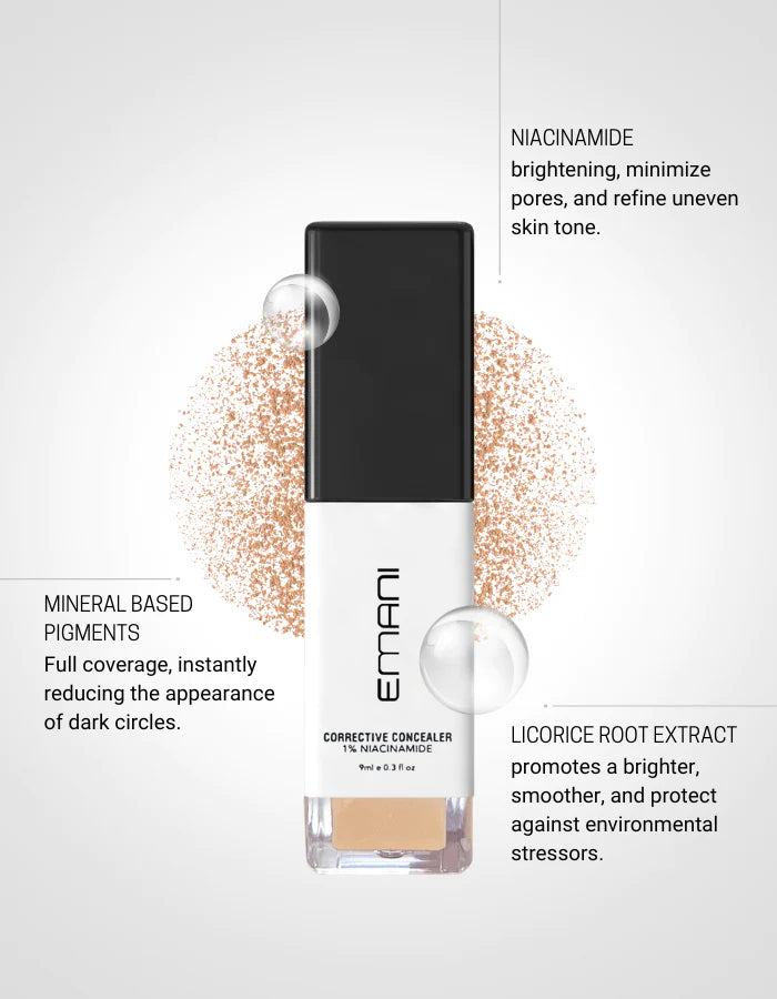 EMANI korekcinis maskuoklis „HD Corrective Concealer“, 9 ml