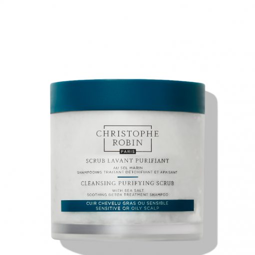 CHRISTOPHE ROBIN galvos odos šveitiklis su jūros druska &quot;Cleansing Purifying Scrub&quot;, 250 ml