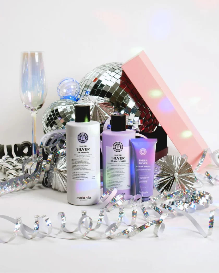 MARIA NILA plaukų priežiūros rinkinys „Xmas Beauty Box Silver“