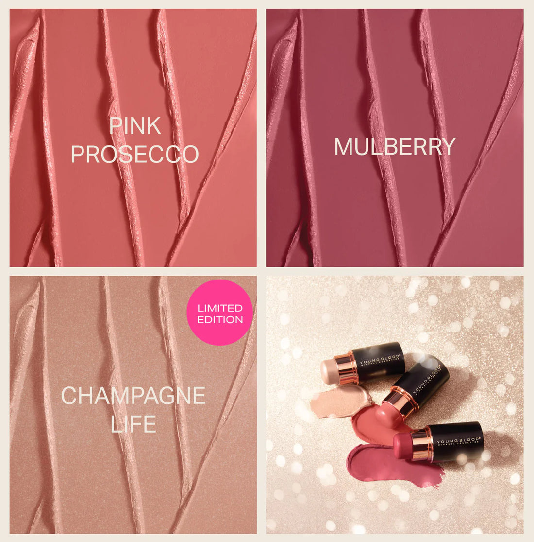 YOUNGBLOOD festive set &quot;Decadent Trio - Pink&quot;