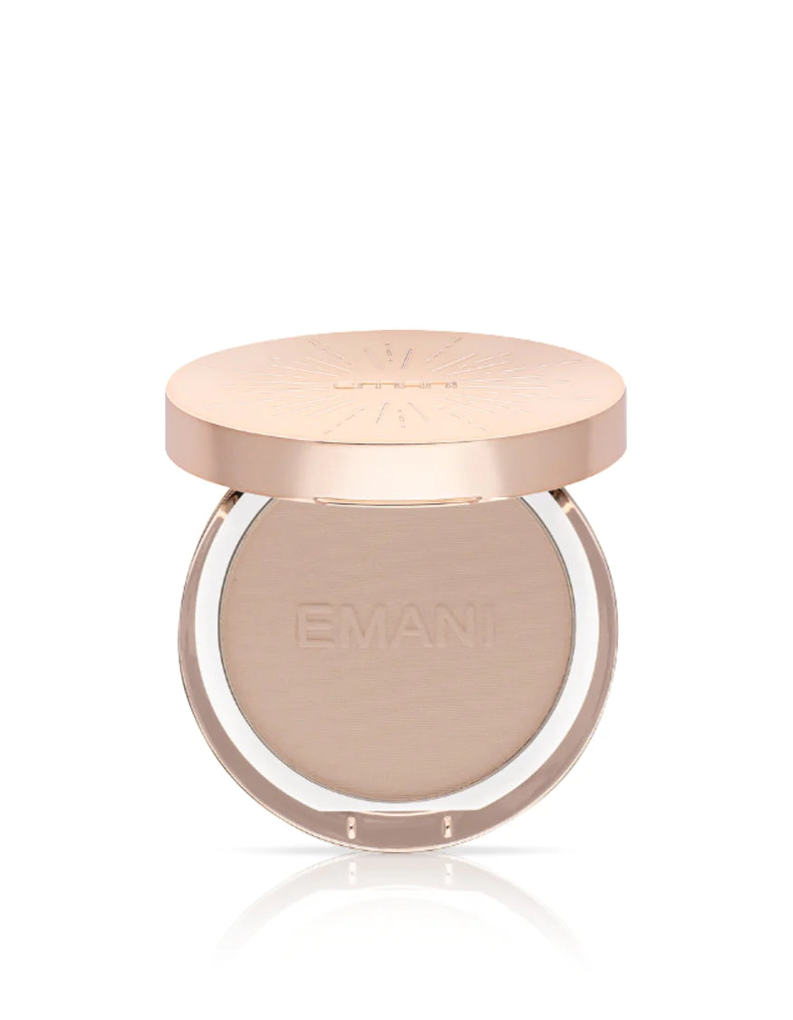 EMANI matizuojantis kompaktinis mineralinis makiažo pagrindas „Flawless Matte Foundation“, 12 g