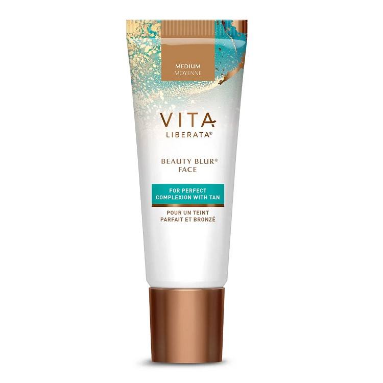 VITA LIBERATA momentinio poveikio veido pudra su ilgalaikiu savaiminio įdegio efektu &quot;Beauty Blur Sunless Glow&quot;, 30 ml