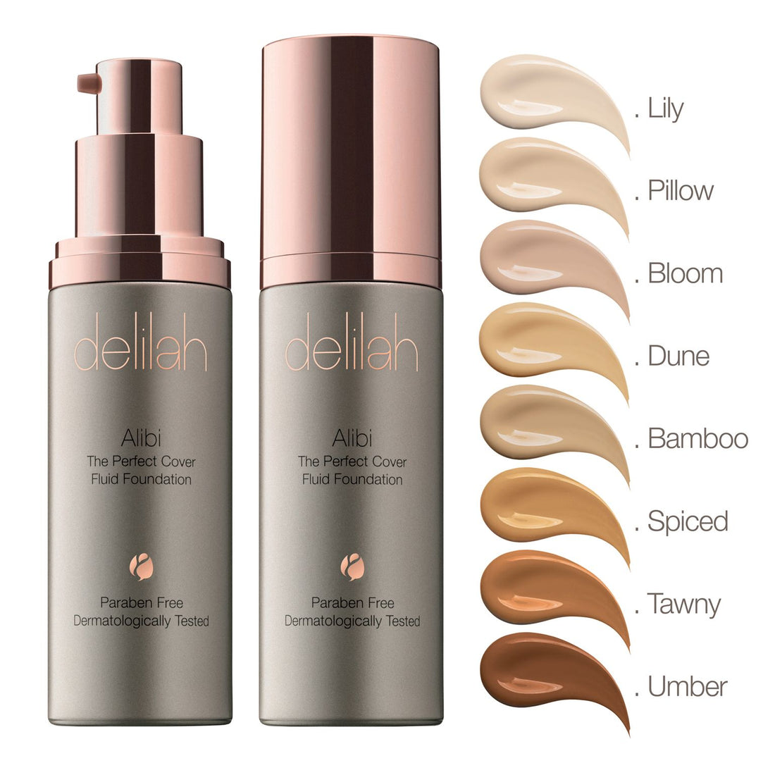 DELILAH strong masking and long-lasting make-up base &quot;Alibi The Perfect Cover&quot;, 30 ml.
