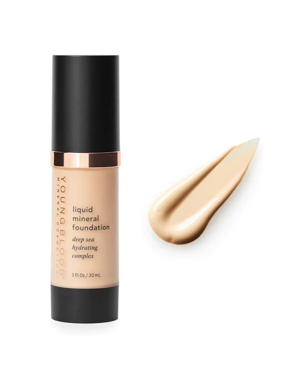 YOUNGBLOOD skystas mineralinis makiažo pagrindas “Liquid Mineral Foundation”, 30 ml