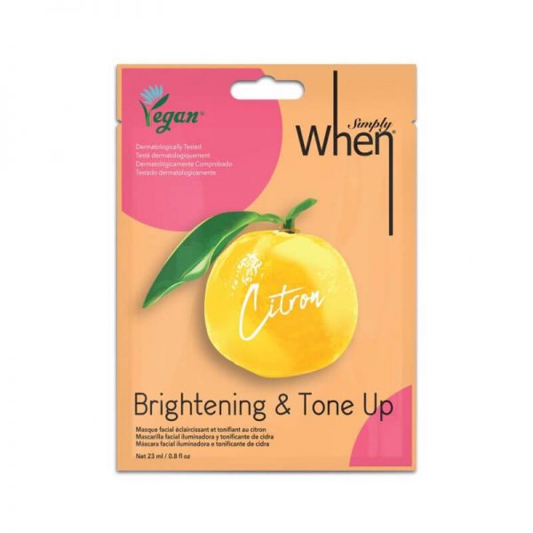 WHEN &quot;Citron&quot; vegan brightening and moisturizing face mask 1 pc.