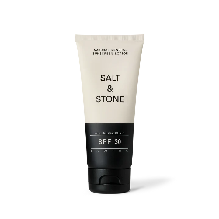 SALT &amp; STONE natūralus mineralinis apsauginis losjonas nuo saulės SPF 30, 88 ml