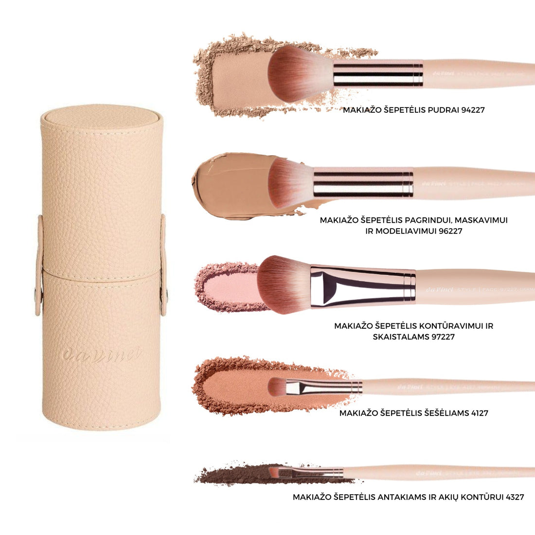 DA VINCI pink brush set