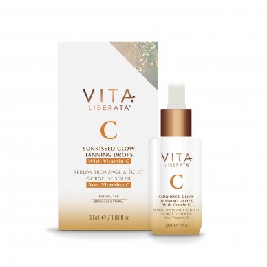 VITA LIBERATA savaiminio įdegio serumas su vitaminu C ir hialuronu, 30 ml